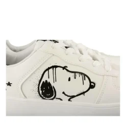 Baskets BLANC Femme Motif Uni Lacets
