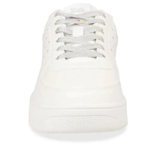 Baskets BLANC Femme Motif A Pois