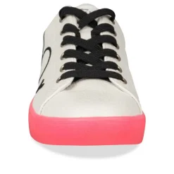 Baskets BLANC Femme Motif Uni Lacets