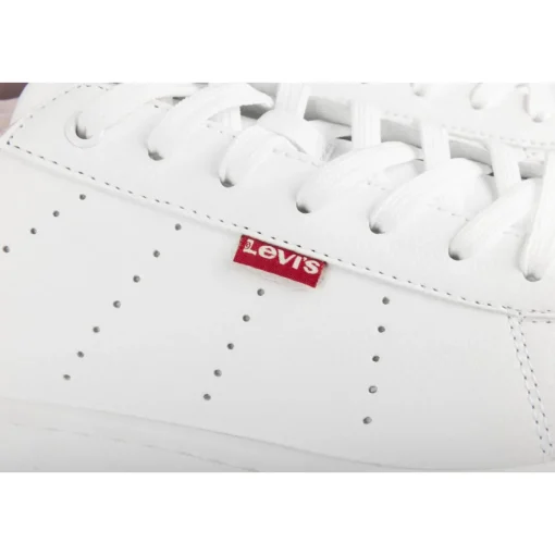 Baskets BLANC Femme Motif Uni Lacets
