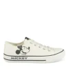 Baskets BLANC Fille Motif Animal Elastique