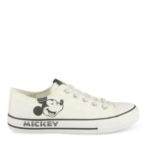Baskets BLANC Fille Motif Animal Elastique