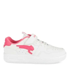 Baskets BLANC Fille Motif Uni Scratch