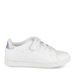 Baskets BLANC Fille Motif Paillettes Scratch
