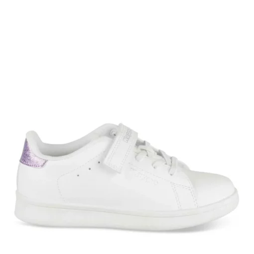 Baskets BLANC Fille Motif Paillettes Scratch