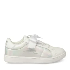 Baskets BLANC Fille Motif Uni Scratch