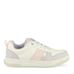 Baskets BLANC Fille Motif Iridescent Fermeture éclair