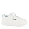 Baskets BLANC Fille Motif Uni Scratch