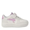 Baskets BLANC Fille Motif Uni Scratch