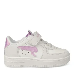 Baskets BLANC Fille Motif Uni Scratch