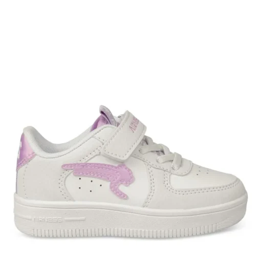 Baskets BLANC Fille Motif Uni Scratch