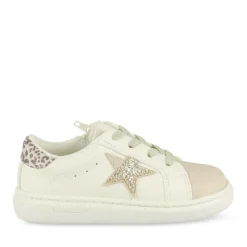 Baskets BLANC Fille Motif Etoiles Fermeture éclair