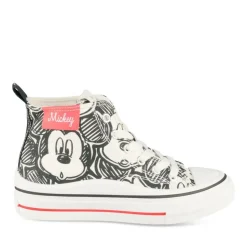 Baskets BLANC Fille Motif Animal Lacets