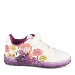 Baskets BLANC Fille Motif Paillettes Scratch