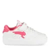 Baskets BLANC Fille Motif Uni Scratch