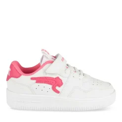 Baskets BLANC Fille Motif Uni Scratch
