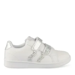 Baskets BLANC Fille Motif Uni Scratch