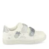 Baskets BLANC Fille Motif Paillettes Scratch