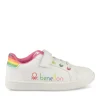 Baskets BLANC Fille Motif Multicolore Scratch