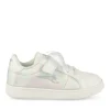 Baskets BLANC Fille Motif Uni Scratch
