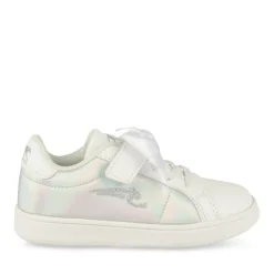 Baskets BLANC Fille Motif Uni Scratch