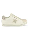 Baskets BLANC Fille Motif Paillettes Lacets