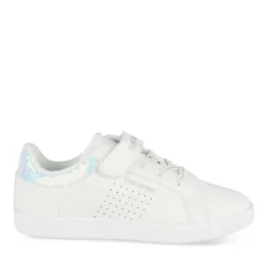 Baskets BLANC Fille Motif Uni Scratch