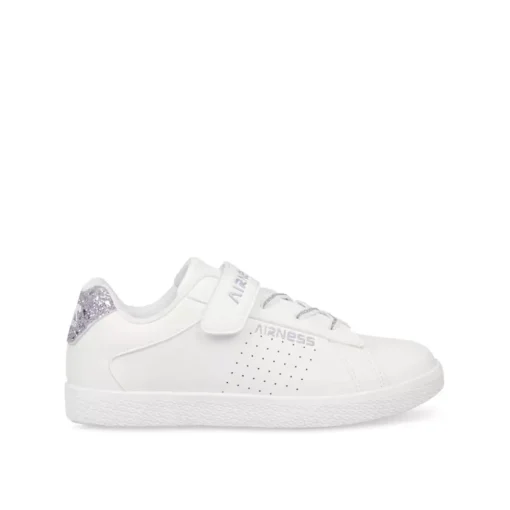 Baskets BLANC Fille Motif Paillettes Scratch