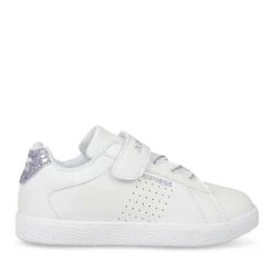Baskets BLANC Fille Motif Uni Scratch