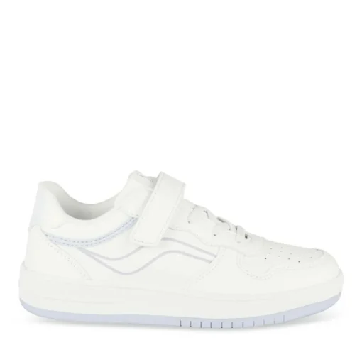 Baskets BLANC Fille Motif Uni Lacets