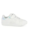 Baskets BLANC Fille Motif Uni Scratch