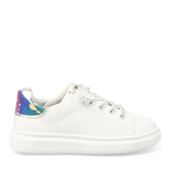 Baskets BLANC Fille Motif Uni Lacets