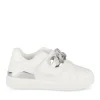 Baskets BLANC Fille Motif Chaîne Scratch