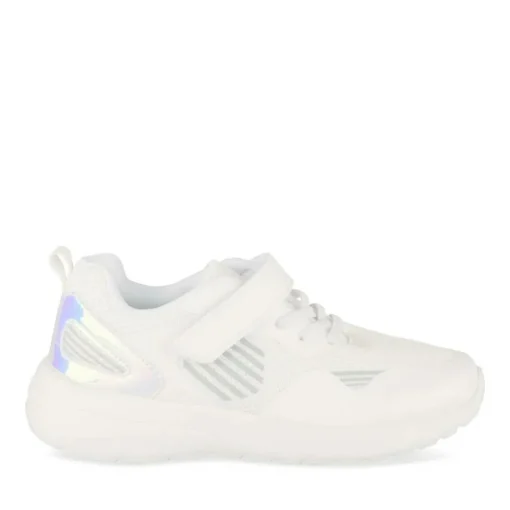 Baskets BLANC Fille Motif Uni A Enfiler