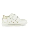 Baskets BLANC Fille Motif Coeurs Scratch
