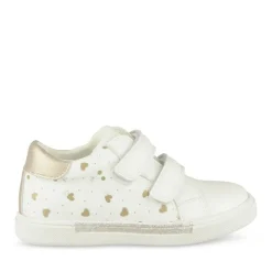 Baskets BLANC Fille Motif Coeurs Scratch