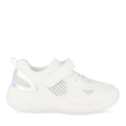 Baskets BLANC Fille Motif Uni Scratch