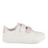 Baskets BLANC Fille Motif Uni Scratch