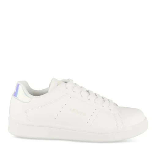 Baskets BLANC Fille Motif Uni Lacets