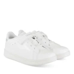 Baskets BLANC Fille Motif Iridescent Scratch