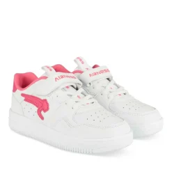 Baskets BLANC Fille Motif Uni Scratch