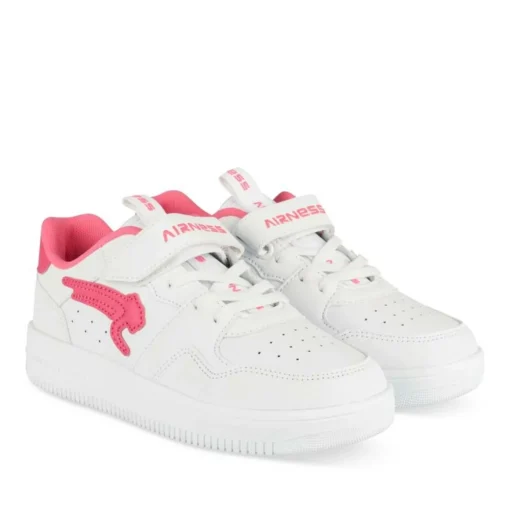 Baskets BLANC Fille Motif Uni Scratch