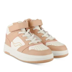 Baskets BLANC Fille Motif Uni Scratch