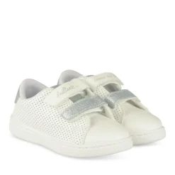 Baskets BLANC Fille Motif Uni Scratch