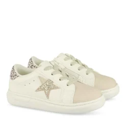 Baskets BLANC Fille Motif Etoiles Fermeture éclair