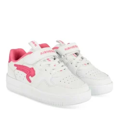 Baskets BLANC Fille Motif Uni Scratch