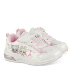 Baskets BLANC Fille Motif Uni Scratch