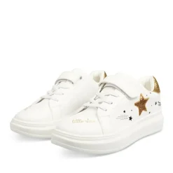 Baskets BLANC Fille Motif Etoiles Scratch