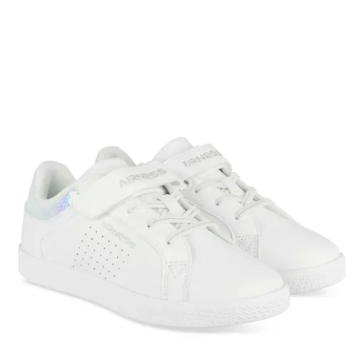 Baskets BLANC Fille Motif Uni Scratch