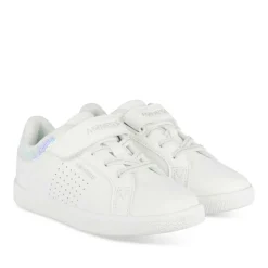 Baskets BLANC Fille Motif Uni Scratch